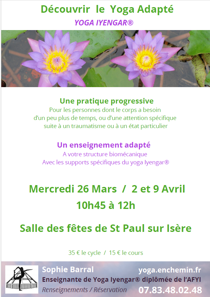 YOGA SEANCES DU 26.03 02. ET 09.04 