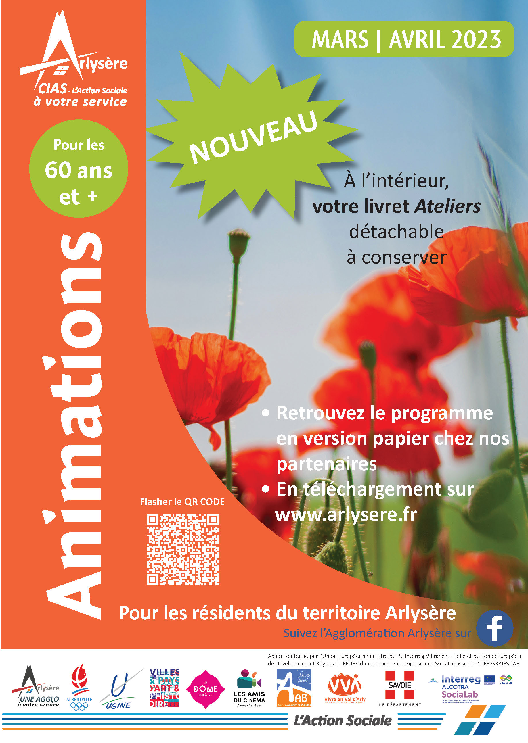 Affiche Animations 60 ans mars avril 2023
