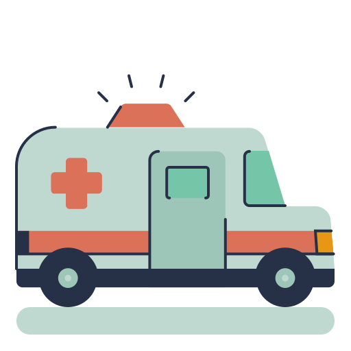 ambulance vehicle transport transportation healthcare medical icon 134746